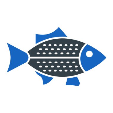 balık simgesi vektör illüstrasyonu