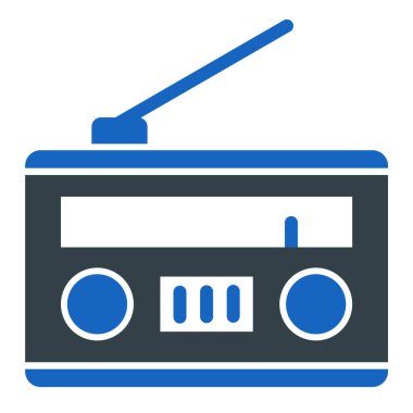 Radyo. Web simgesi basit tasarım