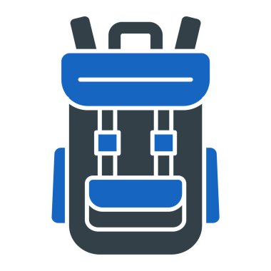 sırt çantası ikon vektörü. Kamp çantası tabelası. izole edilmiş sembol çizimi