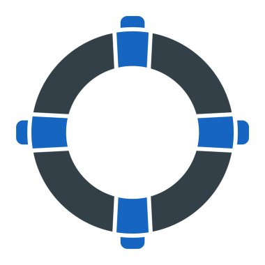 Can simidi simgesi. Ağ için yaşam şamandırası vektör simgelerinin basit çizimi