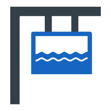 Yüzme havuzu. Basit resimleme