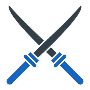 Kılıçlar. Web simgesi basit illüstrasyon