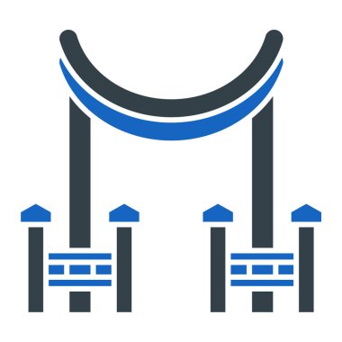 Çadır. Web simgesi basit illüstrasyon