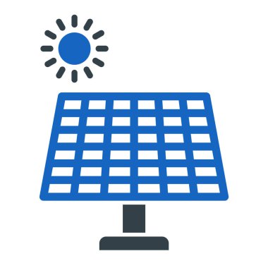 Güneş paneli ikon vektör illüstrasyonu