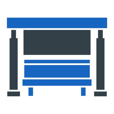Yedek kulübesi Web simgesi basit illüstrasyon