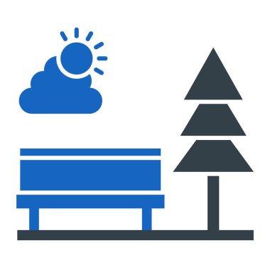 Bir ağaç simgesinin vektör illüstrasyonu