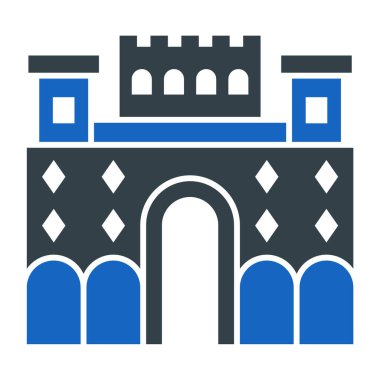 Bina. Web simgesi basit illüstrasyon