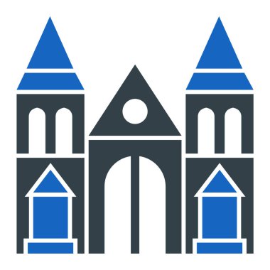 Bina. Web simgesi basit illüstrasyon