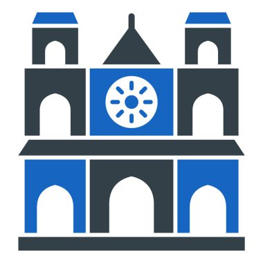 Bina. Web simgesi basit illüstrasyon