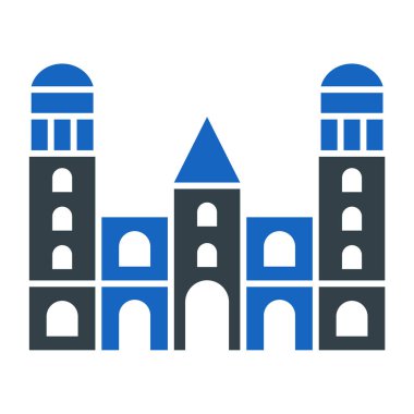 Şato. Web simgesi basit illüstrasyon