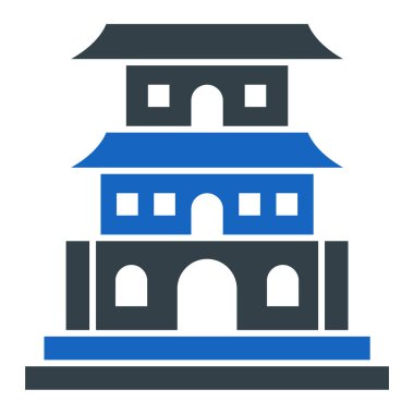 Bina. Web simgesi basit illüstrasyon