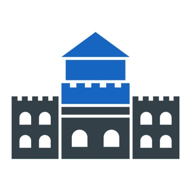 Şato. Web simgesi basit illüstrasyon