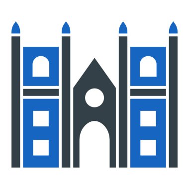 Bina. Web simgesi vektör illüstrasyonu