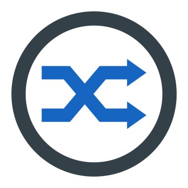 Okun yön simgesi. biçim çift renkli düz sembol, yoğun kırmızı ve siyah renkler, yuvarlak açılar,