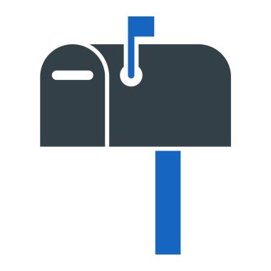 Posta kutusu. Web simgesi basit illüstrasyon