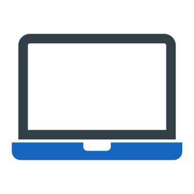 Dizüstü bilgisayar simgesi vektör çizimi