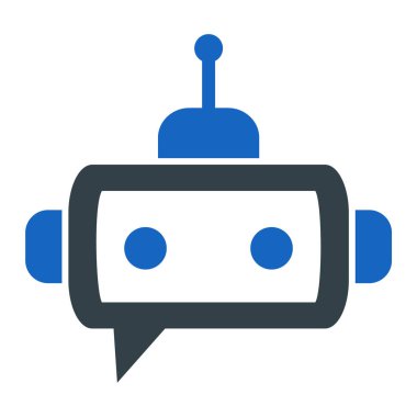 robot. Web simgesi basit illüstrasyon