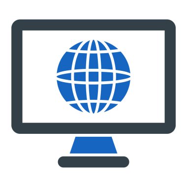 bilgisayar web simgesi basit illüstrasyon