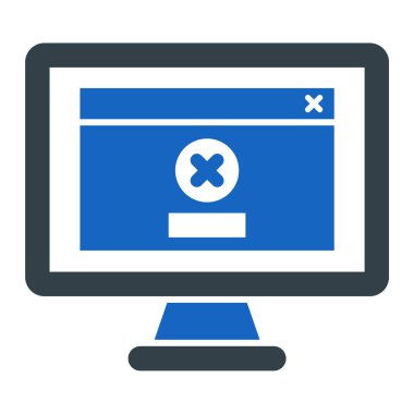 Bilgisayar. Web simgesi basit illüstrasyon