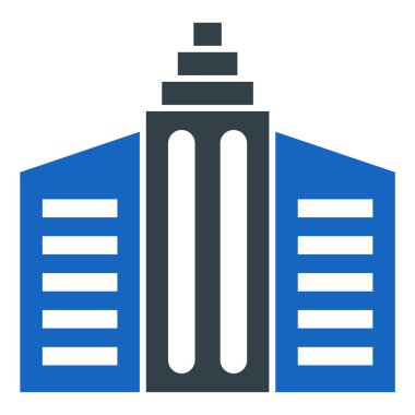 Bina. Web simgesi basit illüstrasyon