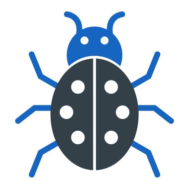 Uğur böceği. Web simgesi basit illüstrasyon