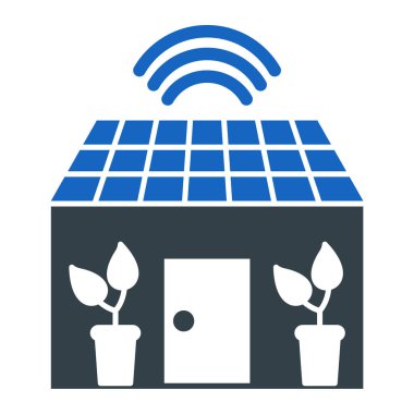 Kablosuz sinyal vektör illüstrasyon tasarımlı güneş paneli
