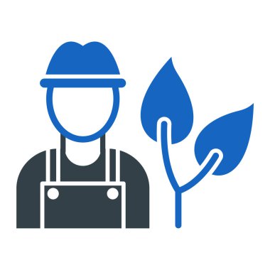 Bitkili bir bahçıvanın vektör çizimi