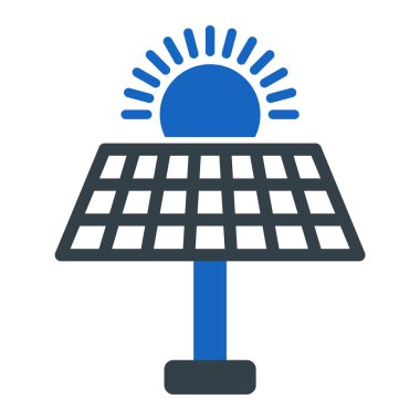 Güneş paneli. Basit resimleme