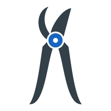 Makas simgesi. Beyaz arkaplanda izole edilmiş web tasarımı için pense vektör simgelerinin basit çizimi