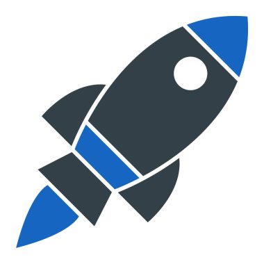 roket ikonu vektör illüstrasyonu