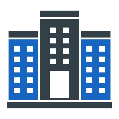 Bina. Web simgesi basit illüstrasyon