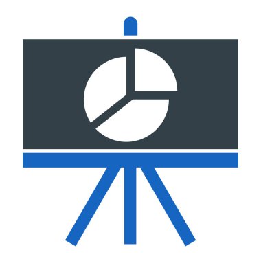 İş sunum simgesi vektör illüstrasyonu