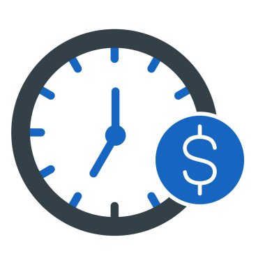 zaman yönetimi düz vektör simgesi