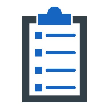 Kontrol listesi. Web simgesi basit illüstrasyon