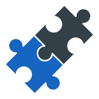 Yapboz simgesi. Sade arkaplanda izole edilmiş web tasarımı için üç beyaz bulmaca vektör simgesinin izometriği