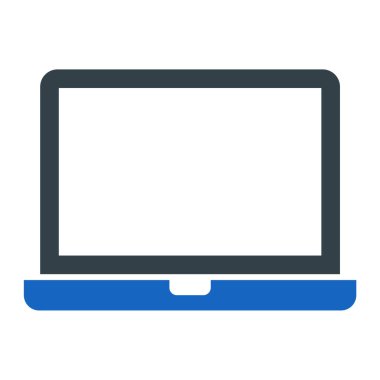 Dizüstü bilgisayar simgesi vektör çizimi