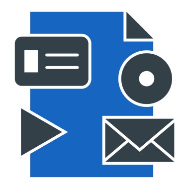 İçinde mesaj olan zarf. Basit tasarım