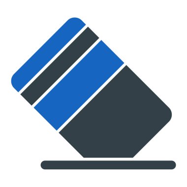 Mavi ve beyaz kare renkli ikonun vektör çizimi. arkaplanda izole.