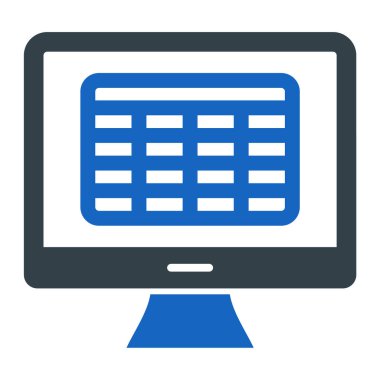 Bilgisayar. Web simgesi basit illüstrasyon