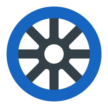 Tekerlek simgesi. Web için basit lastik vektör simgeleri çizimi