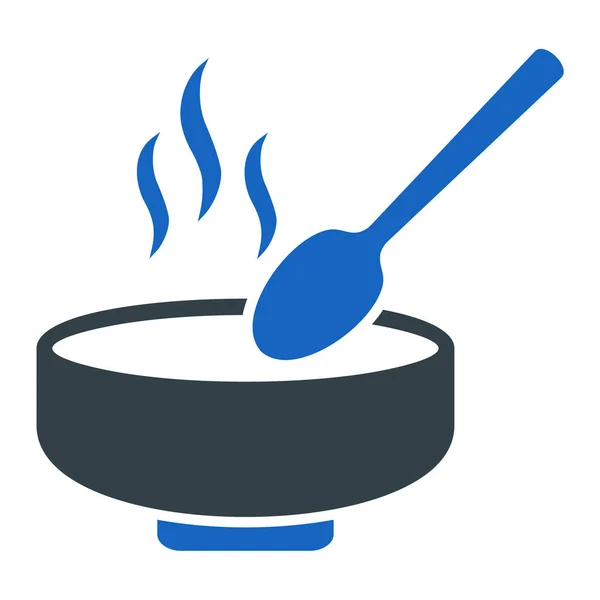 Cocinando Sopa Icono Ilustración Simple Iconos Vector Olla Carne Para — Vector de stock