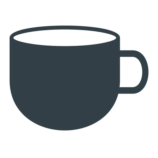 コーヒーカップのアイコン ウェブ用のティーマグカップのアイコンの概略図 — ストックベクタ