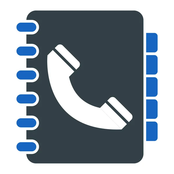 Telefonbuch Symbol Flache Bauweise Folge — Stockvektor