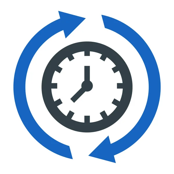 Reloj Icono Vector Ilustración — Vector de stock