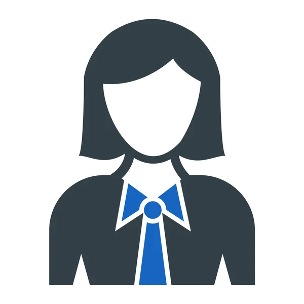 Avatar Icon Simple Illustration Female Person Vector Icons Web — Image vectorielle