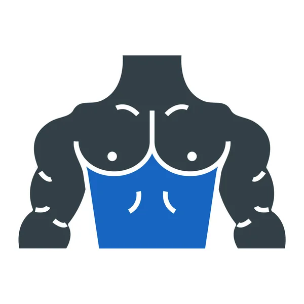 Icono Del Cuerpo Humano Esquema Ilustración Iconos Vectores Musculares Para — Vector de stock