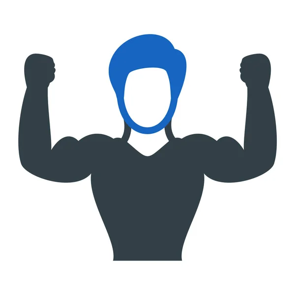 Fitness Bodybuilding Concept Represented Icon Isolated Flat Illustration — Vector de stock