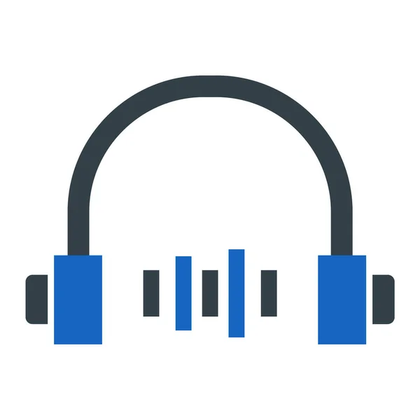 Ακουστικά Web Εικονίδιο Απλό Σχεδιασμό — Διανυσματικό Αρχείο