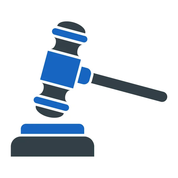 Ikona Młotka Sędziego Ilustracja Kreskówki Sądów Wektorowych Ikony Dla Sieci — Wektor stockowy