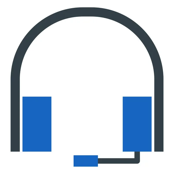 Ακουστικά Web Εικονίδιο Απλή Απεικόνιση — Διανυσματικό Αρχείο